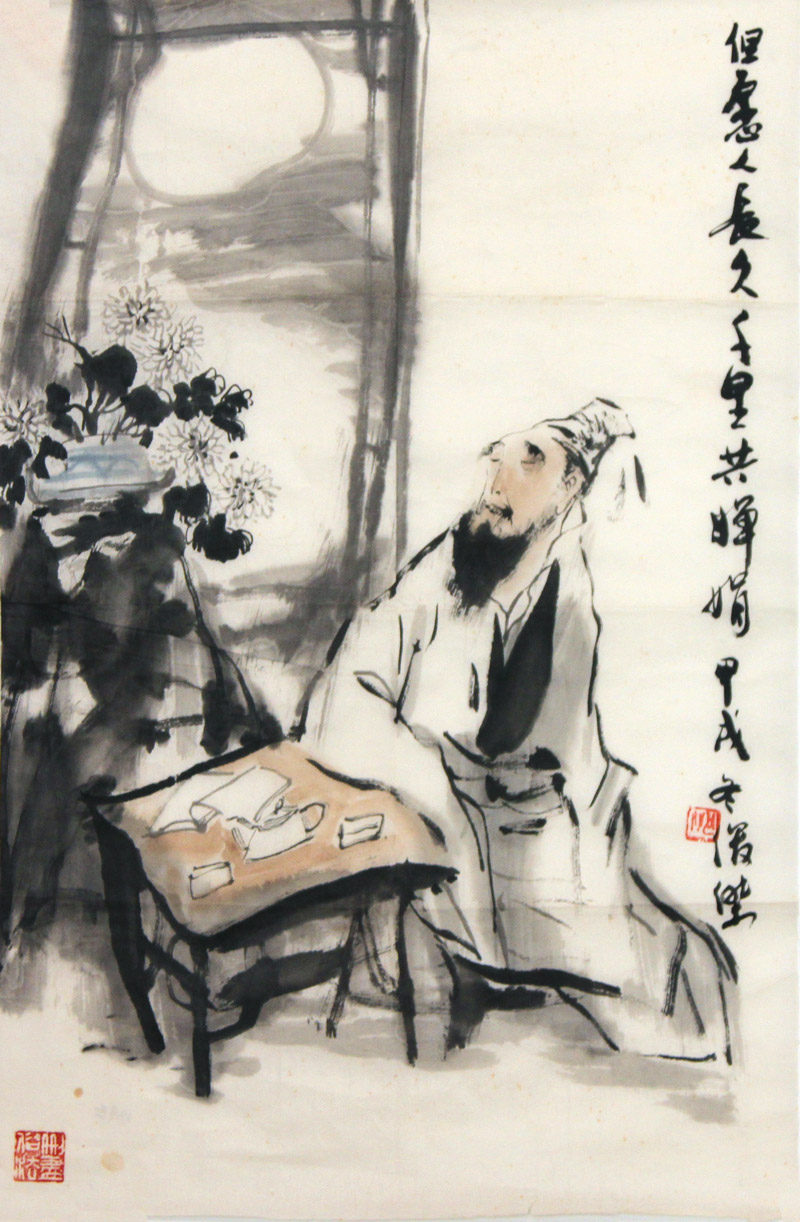 沙俊杰国画作品,尺寸为70x45
