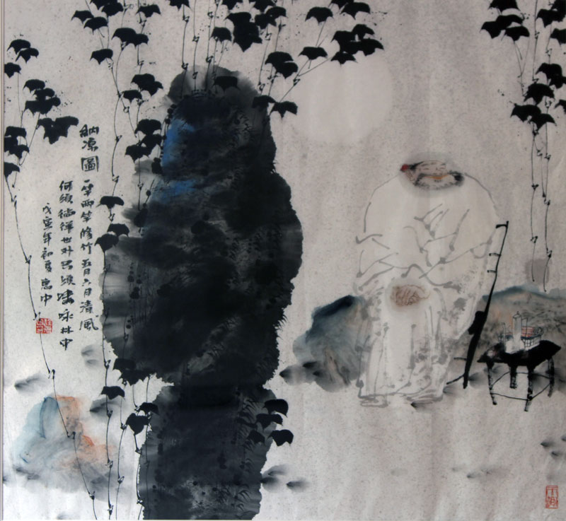 任惠中国画作品,尺寸为70x69