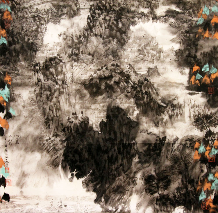 卓鹤君国画作品,尺寸为70*70