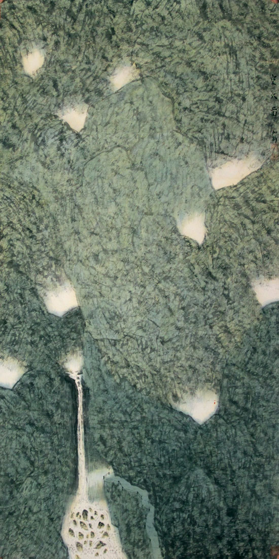 何加林国画作品,尺寸为137.5*69