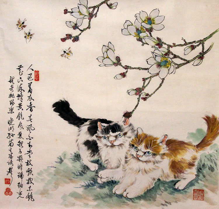 孙菊生国画作品,尺寸为69*69
