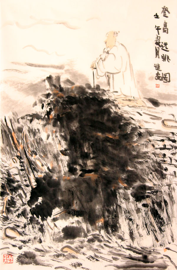 刘进安国画作品,尺寸为70*45