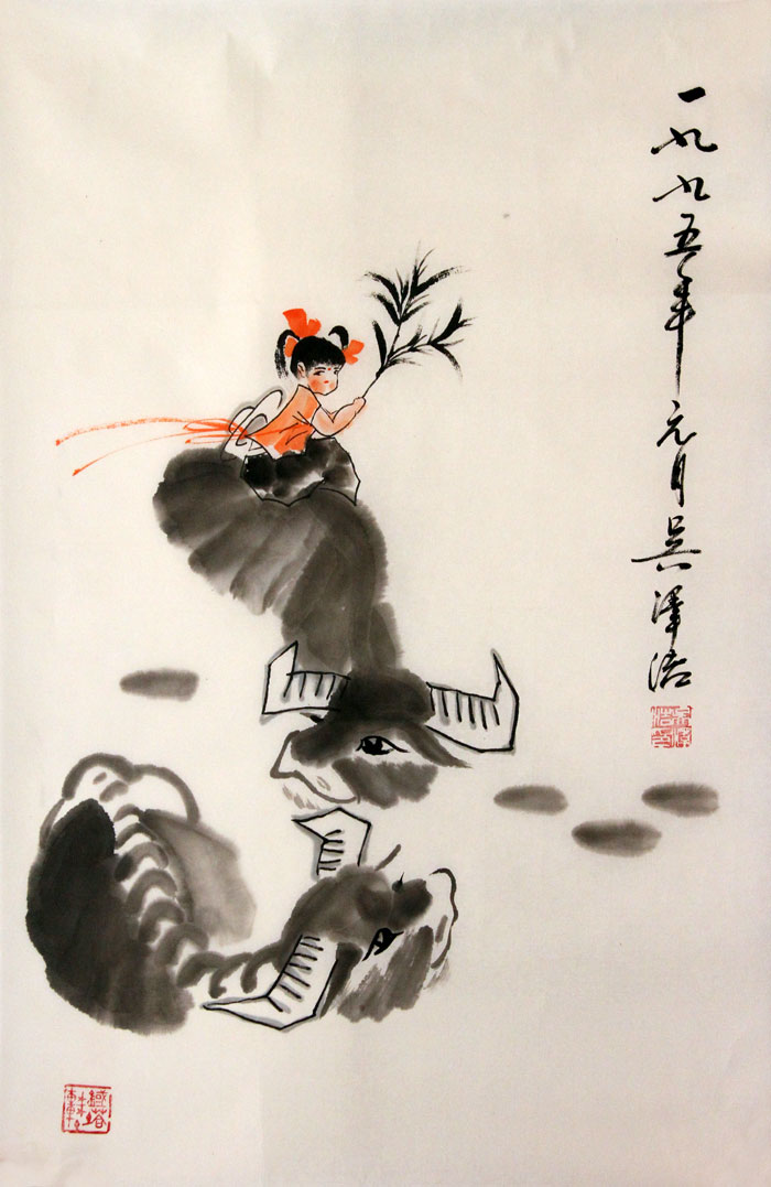 吴泽浩国画作品,尺寸为70*45.5