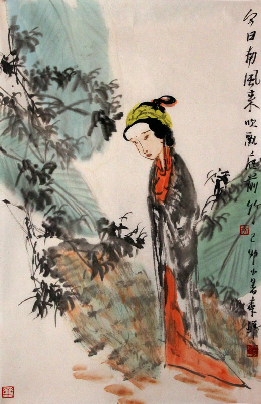 李洋国画作品,尺寸为69*45.5