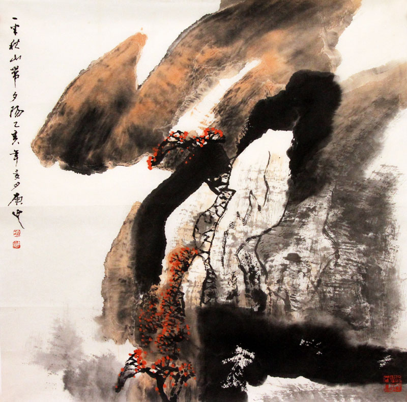 白更延国画作品,尺寸为68.5*68.5