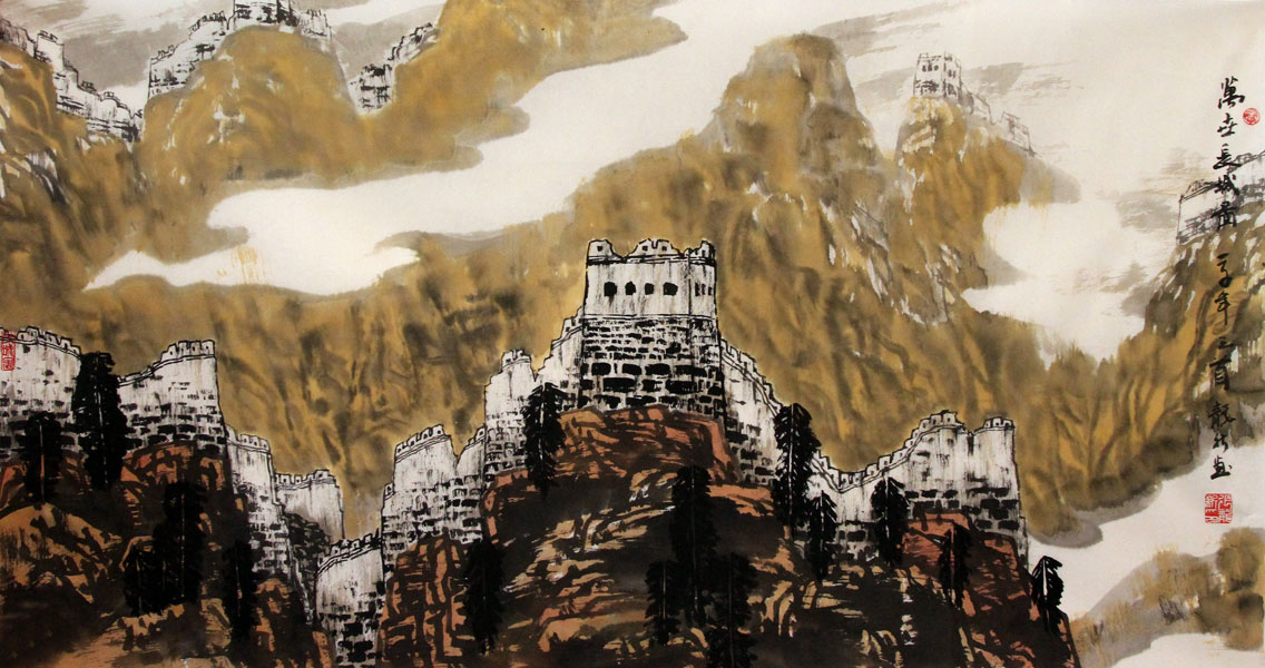 张龙新国画作品,尺寸为130.5*68.5