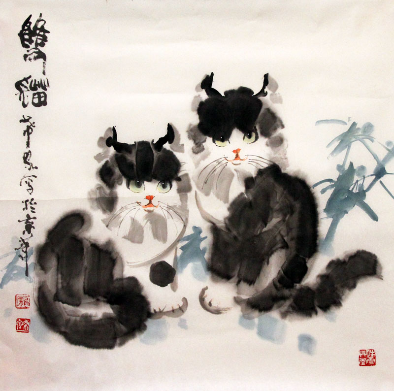 庞希泉国画作品,尺寸为68*69