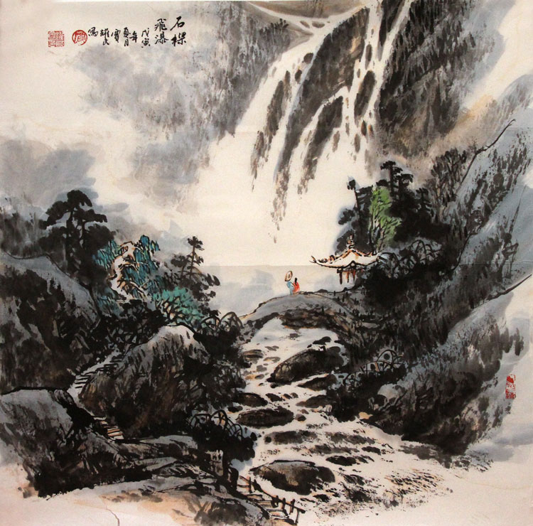 贾耀民国画作品,尺寸为69*68.5