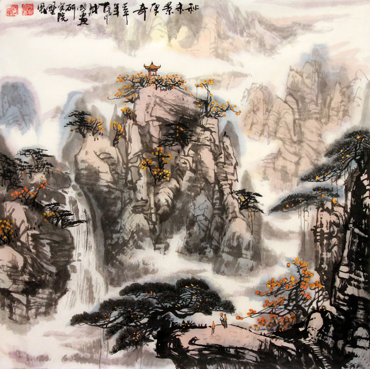 施贞泉国画作品,尺寸为70*69