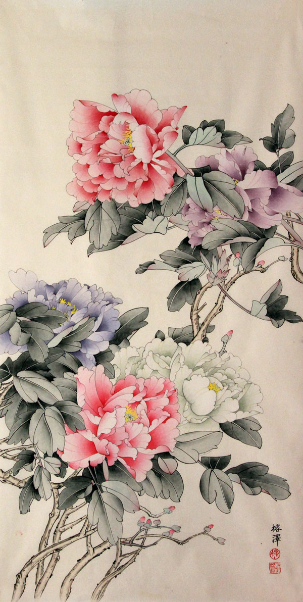 徐美琴国画作品,尺寸为102*51.5
