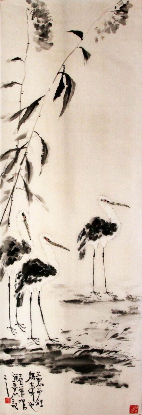 刘万鸣国画作品,尺寸为140*47