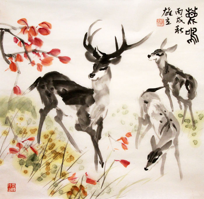 陈雄立国画作品,尺寸为68.5*69
