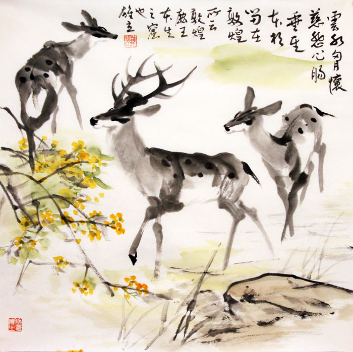 陈雄立国画作品,尺寸为68.5*69
