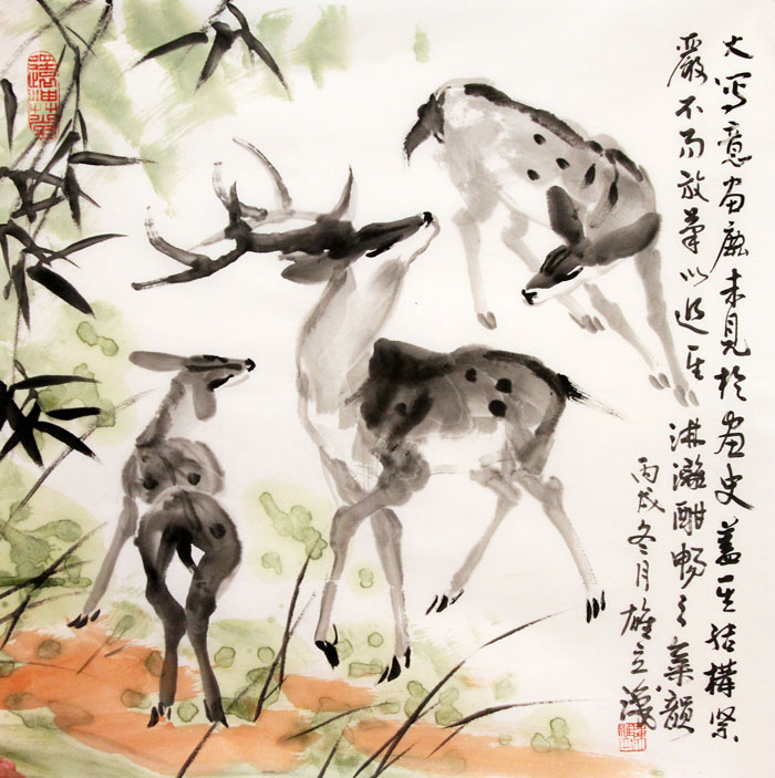 陈雄立国画作品,尺寸为68.5*69