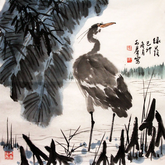 焦可群国画作品,尺寸为68.5*69