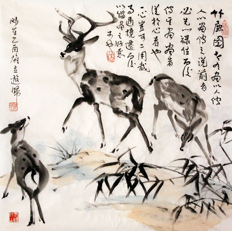 陈雄立国画作品,尺寸为68.5*69