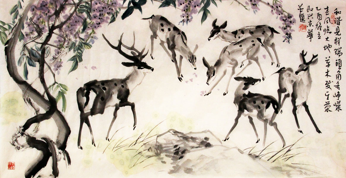 陈雄立国画作品,尺寸为138.5*70
