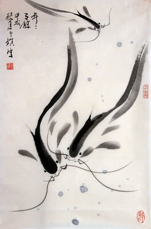 孔令镇国画作品,尺寸为69*46