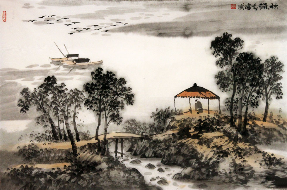 祖伟威国画作品,尺寸为69*48