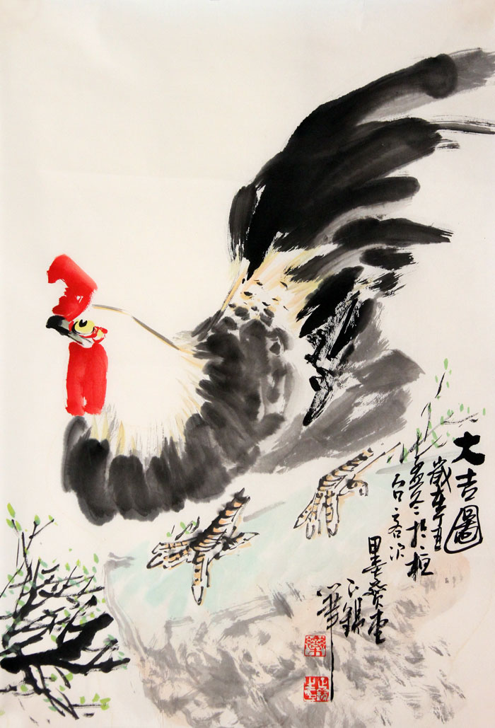 栾正锡国画作品,尺寸为69*47.5