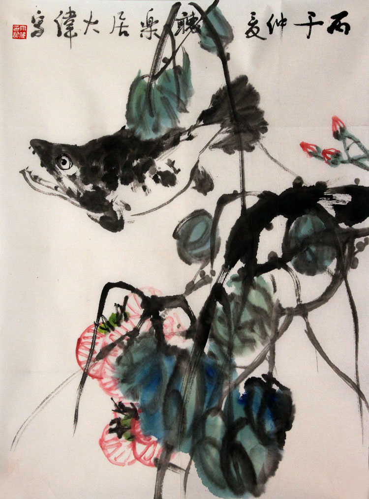 杜大伟国画作品,尺寸为69*51