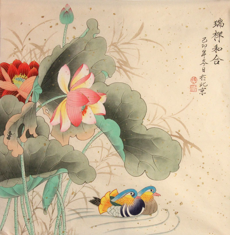 徐美琴国画作品,尺寸为67*67