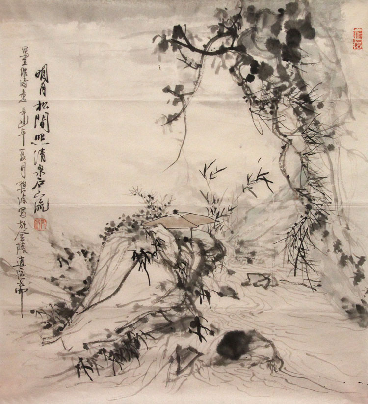 樊波国画作品,尺寸为68*61.5