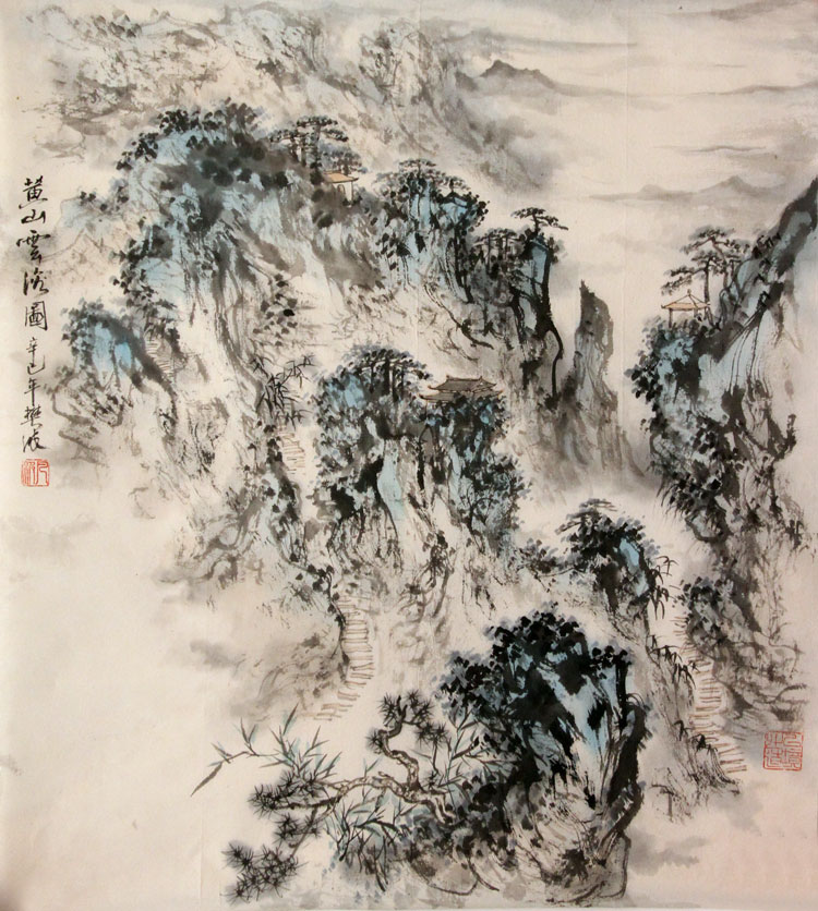樊波国画作品,尺寸为68*61.5