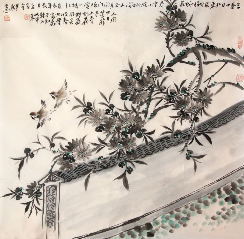 尹默国画作品,尺寸为68.5*70.5