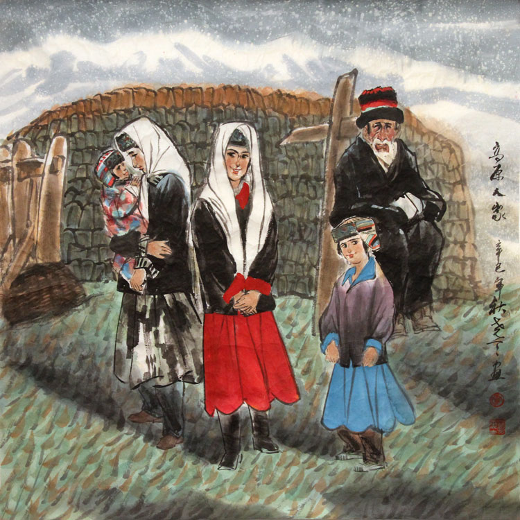 李尧天国画作品,尺寸为68.5*68.5