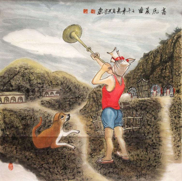 刘武宏国画作品,尺寸为68*68.5