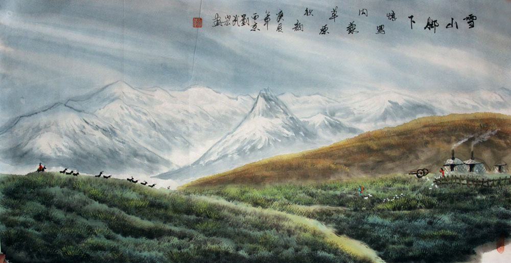 刘武宏国画作品,尺寸为137*70