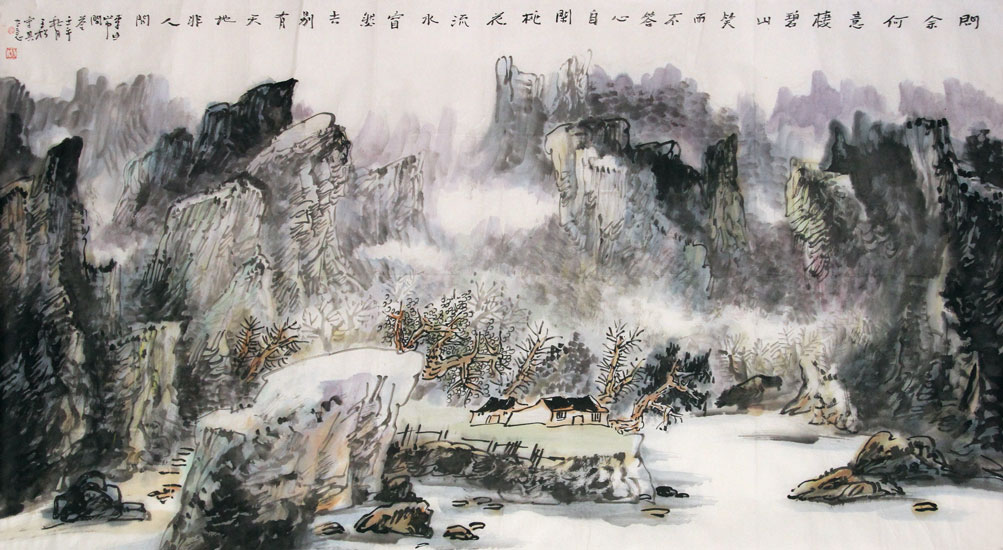 王松国画作品,尺寸为178.5*96.1