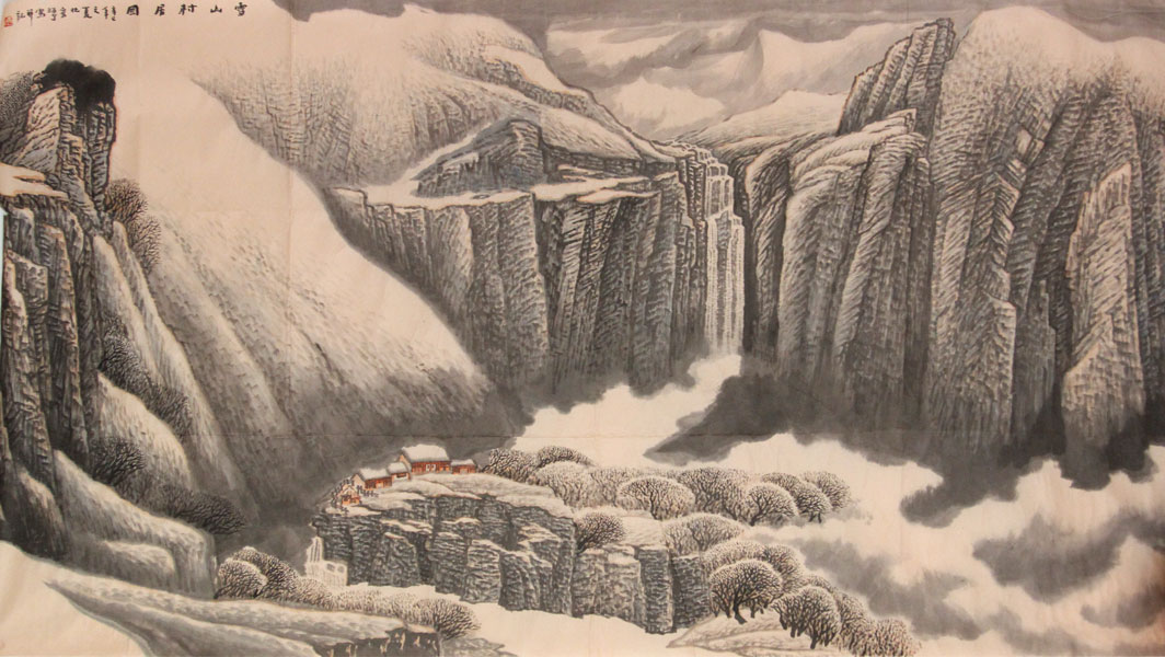 余涵宇国画作品,尺寸为180*97