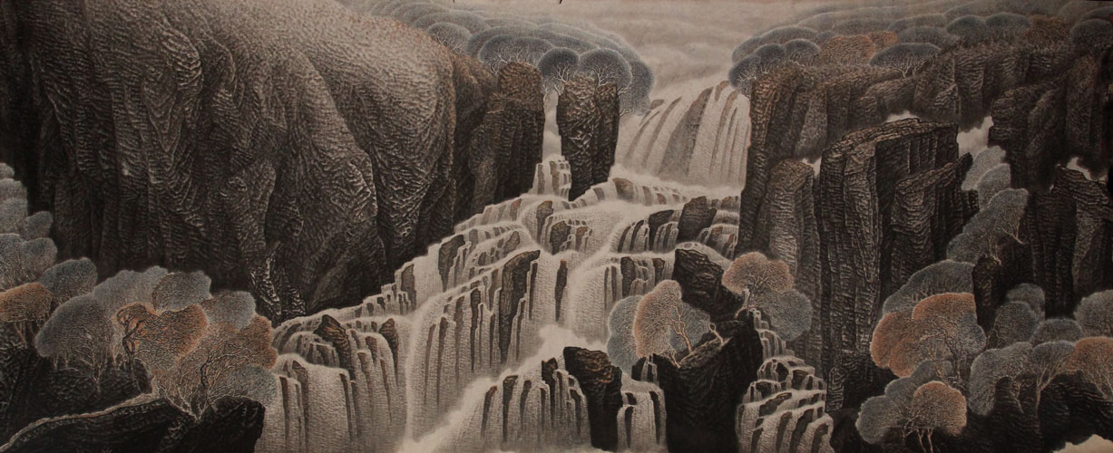 余涵宇国画作品,尺寸为丈二