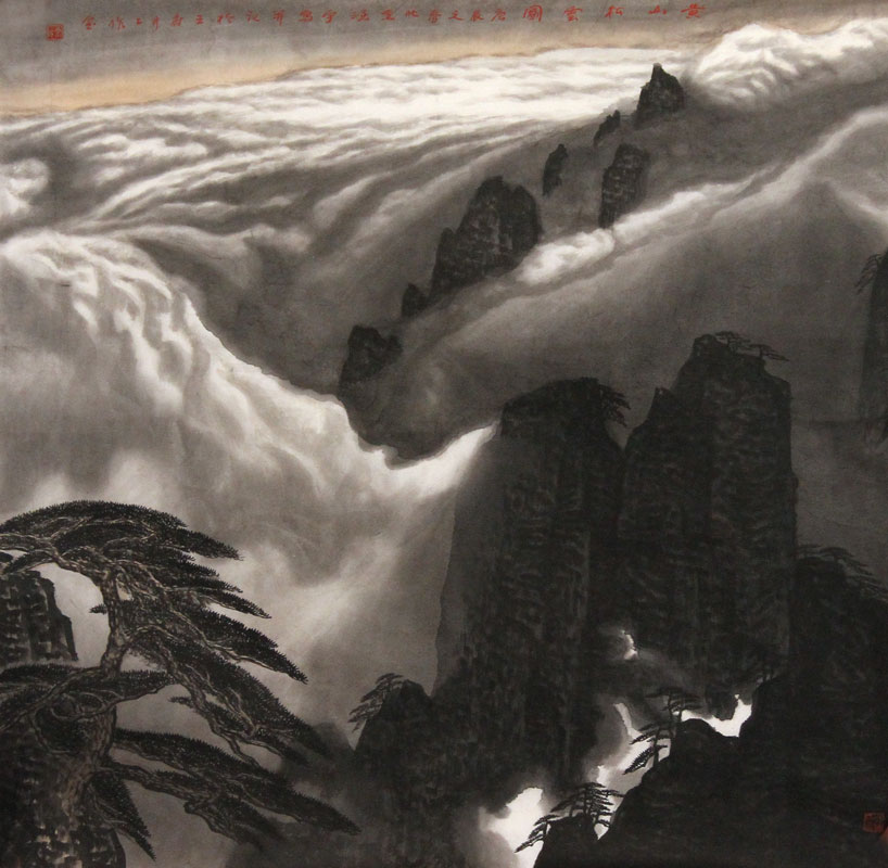 余涵宇国画作品,尺寸为68*68
