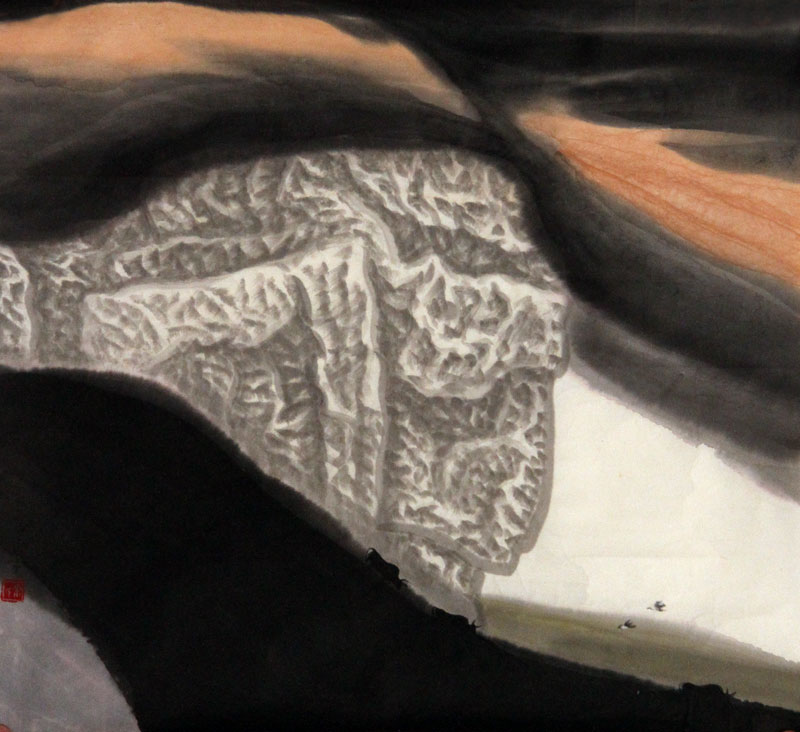 余涵宇国画作品,尺寸为47.5*44
