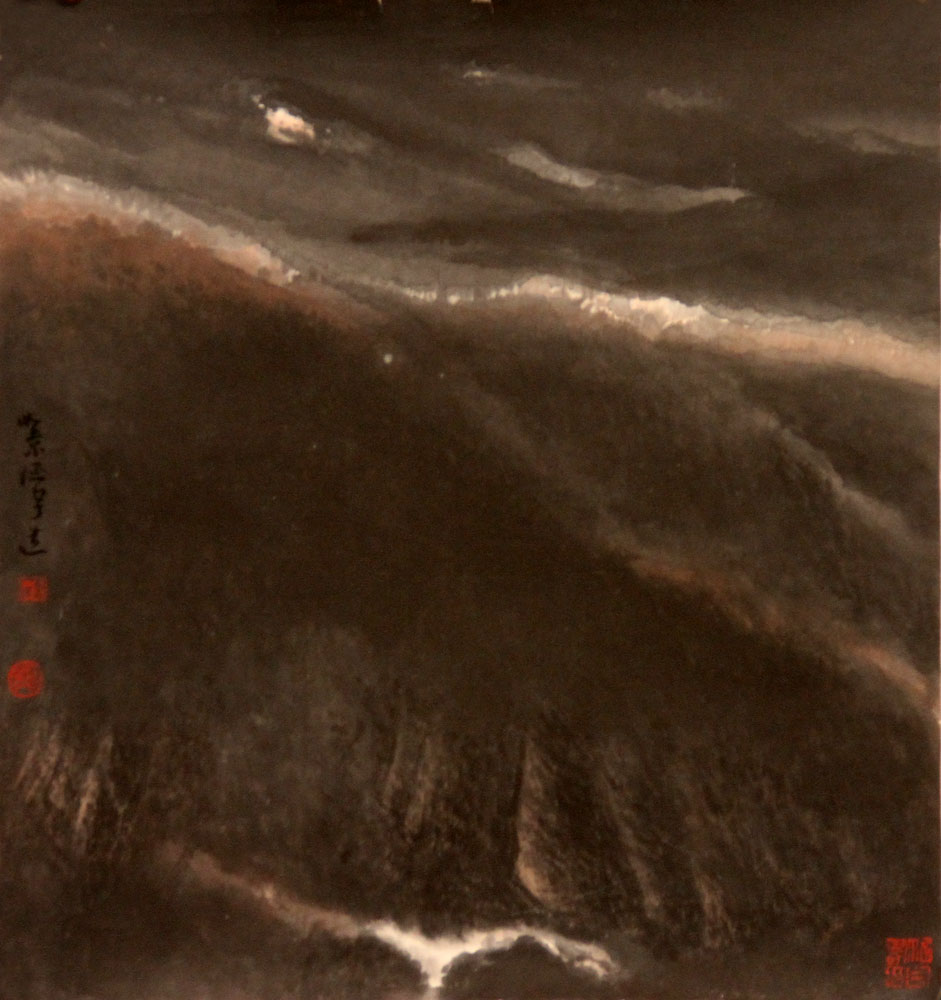余涵宇国画作品,尺寸为44.5*48.5