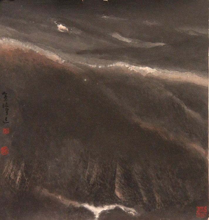 余涵宇国画作品,尺寸为44*47.5