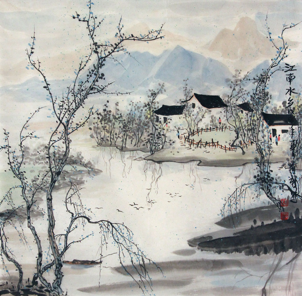 宋有新国画作品,尺寸为69*70.5