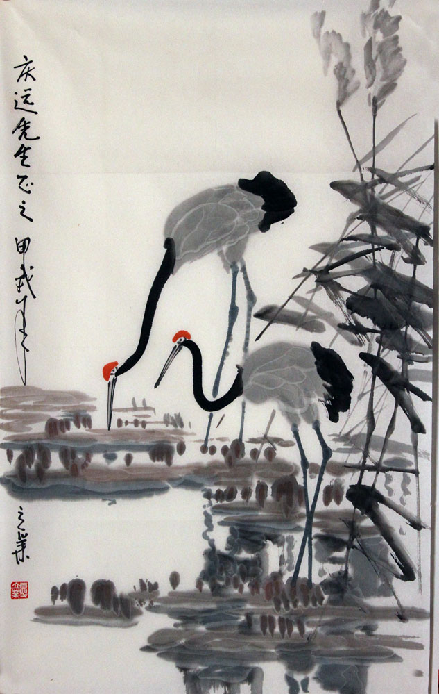 夏立叶国画作品,尺寸为83.5*51.5