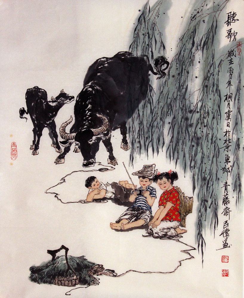 刘民怀国画作品,尺寸为86*89
