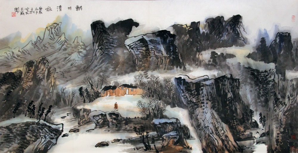 王松国画作品,尺寸为140*70.5