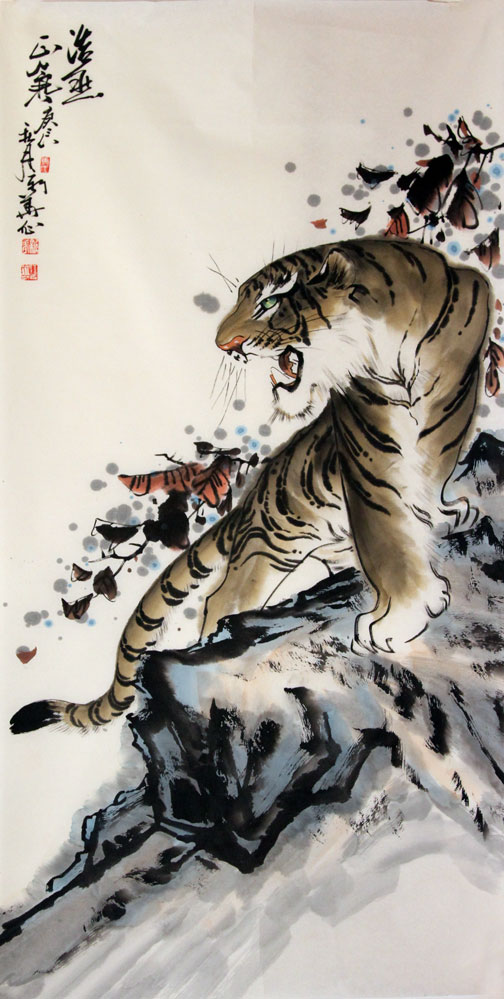 马新华国画作品,尺寸为138*70