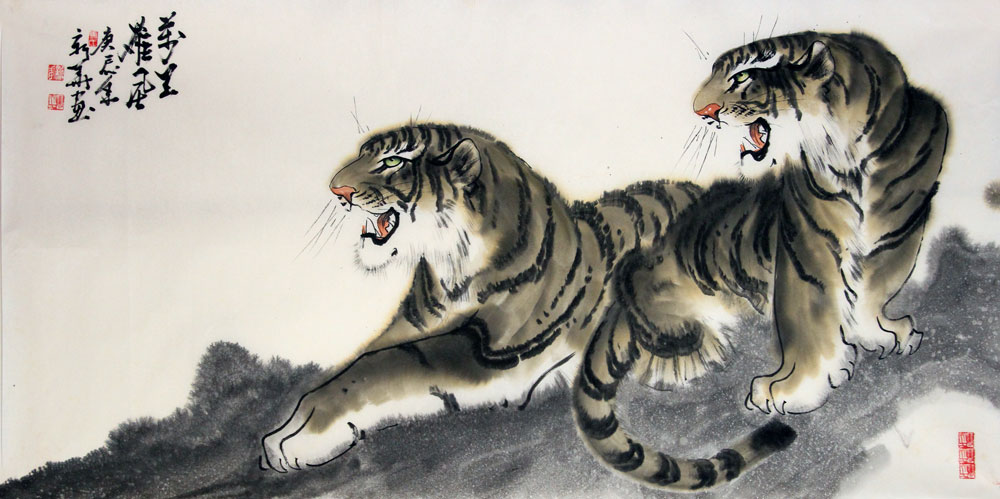 马新华国画作品,尺寸为142*72