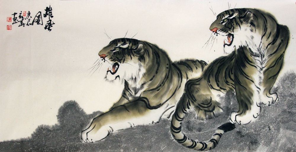 马新华国画作品,尺寸为142*72