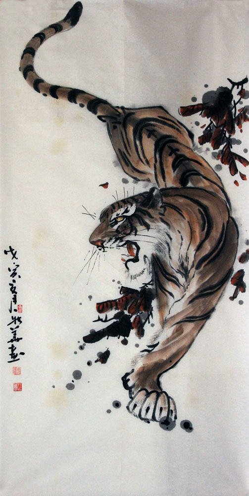 马新华国画作品,尺寸为142*72