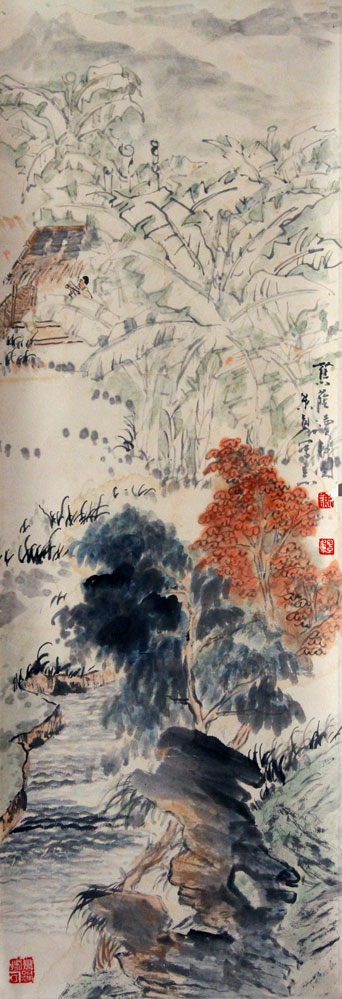 谢景国画作品,尺寸为96*33