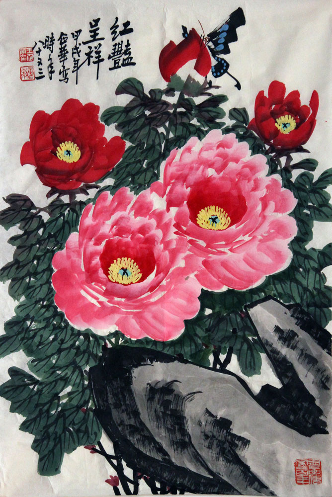 王企华国画作品,尺寸为69*45.5