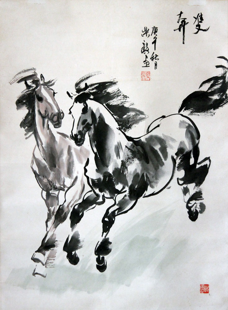 乐毅国画作品,尺寸为69*50.5
